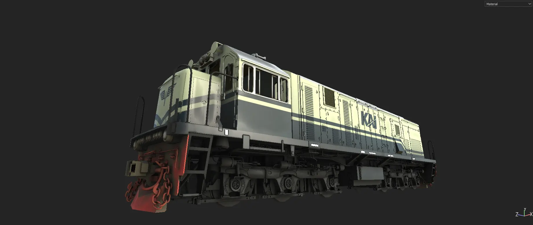 CC 201, GE U18C: Render (Roblox train model by Meshly)