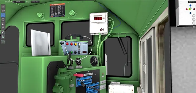 CC 201, GE U18C: Cab / saloon (Roblox train model by Meshly)