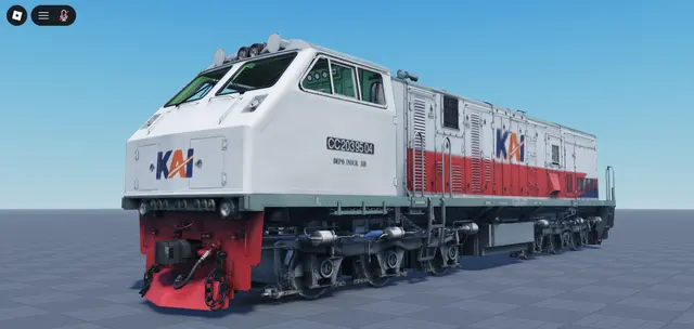 CC 203, GE U20C: In Roblox (Roblox train model by Meshly)
