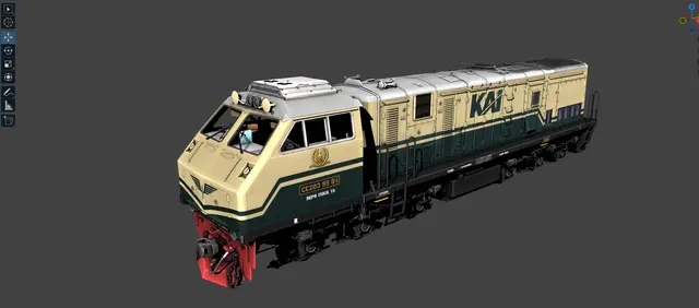 CC 203, GE U20C: Blender (Roblox train model by Meshly)