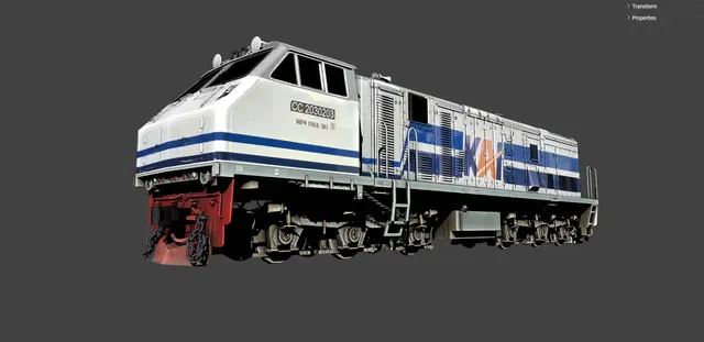 CC 203, GE U20C: Blender (Roblox train model by Meshly)
