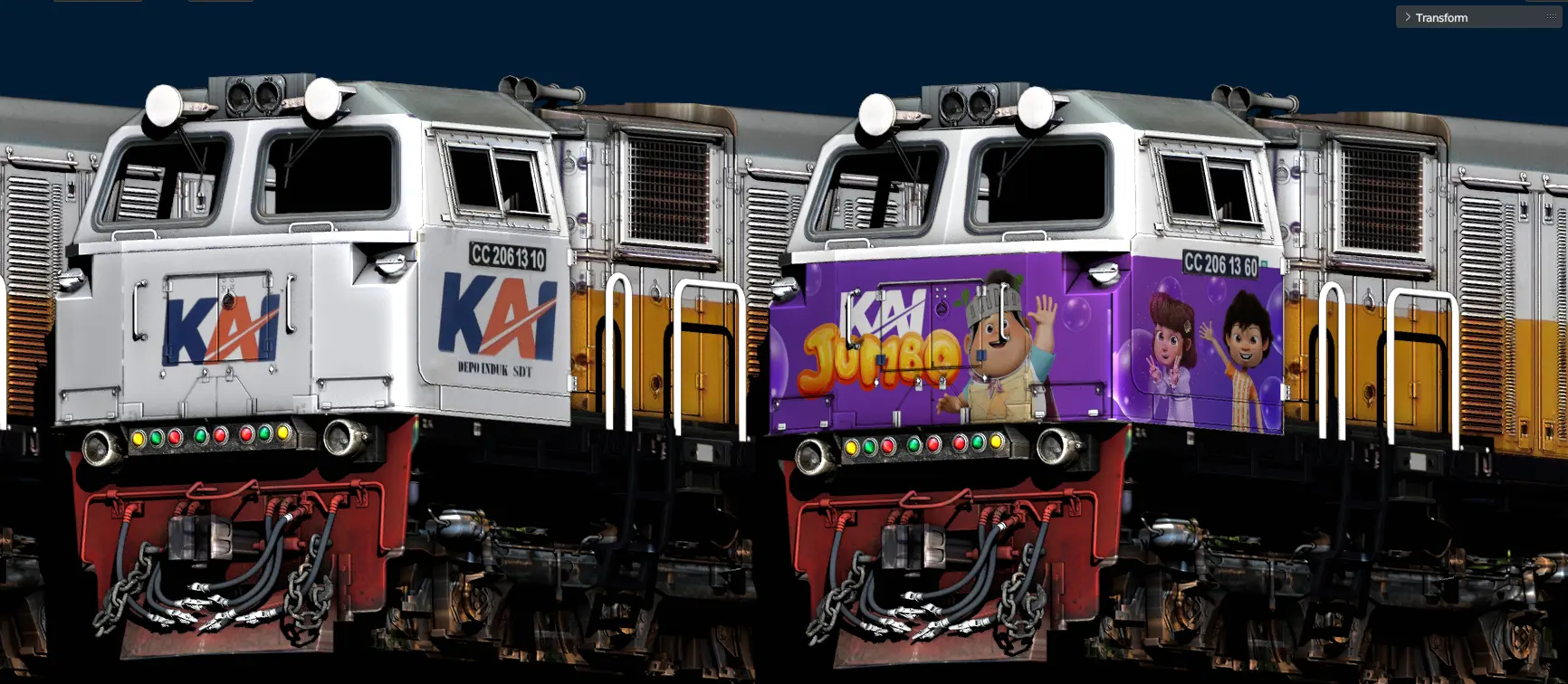 CC 206, GE CM20EMP: Render (Roblox train model by Meshly)