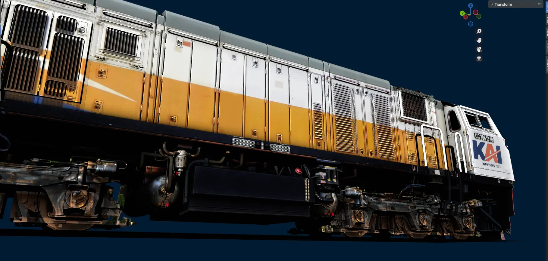 CC 206, GE CM20EMP: Render (Roblox train model by Meshly)