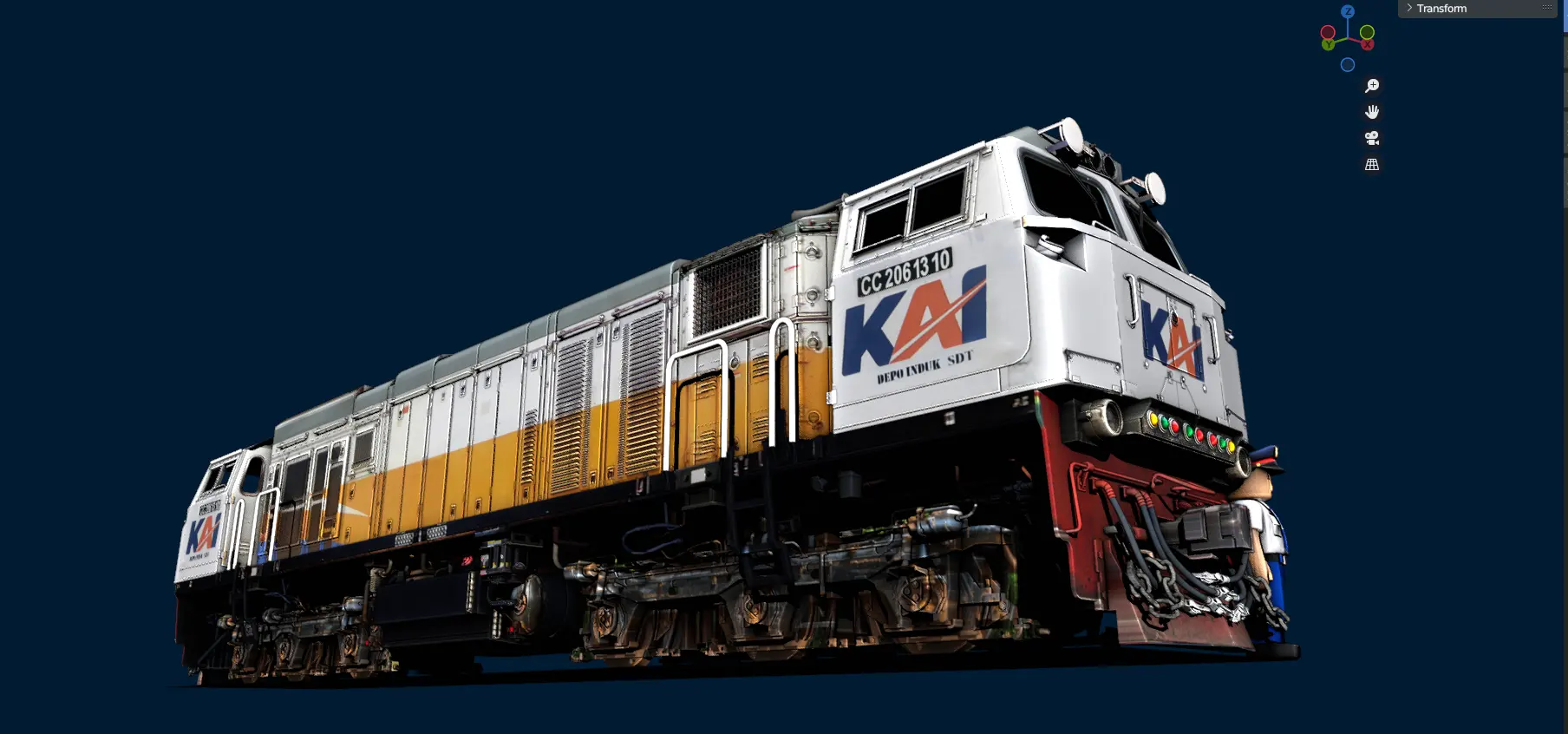 CC 206, GE CM20EMP: Render (Roblox train model by Meshly)