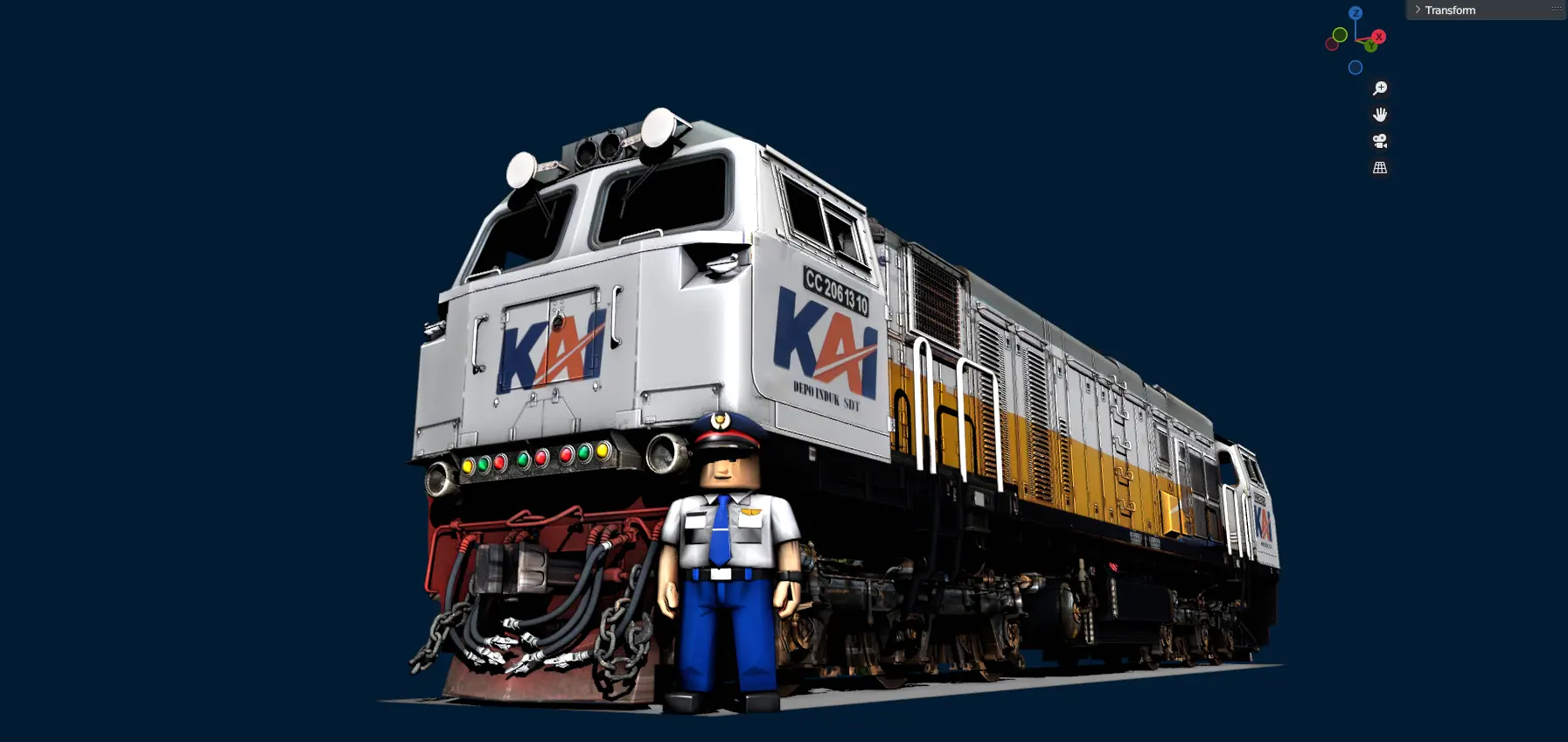 CC 206, GE CM20EMP: Render (Roblox train model by Meshly)