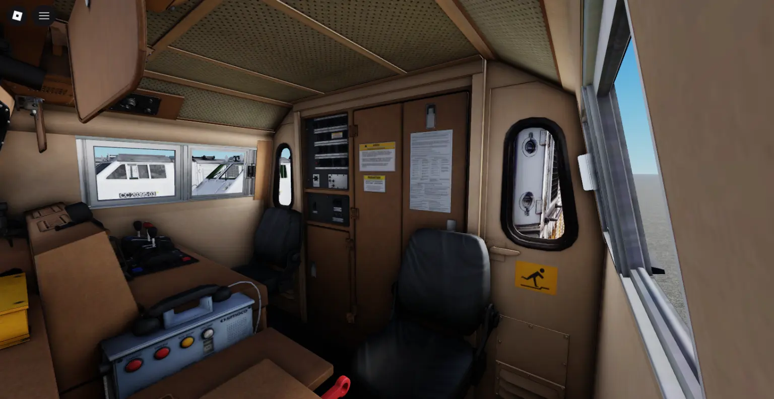CC 206, GE CM20EMP: Cab / saloon (Roblox train model by Meshly)
