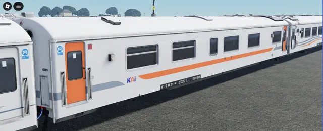 Passenger coaches, Coach consist: In Roblox (Roblox train model by Meshly)
