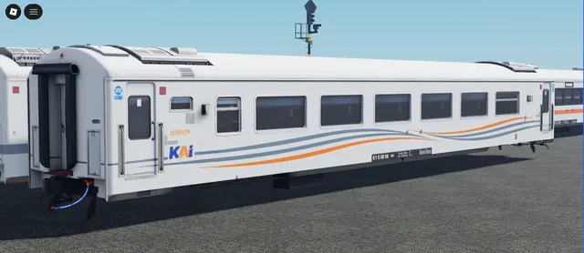 Passenger coaches, Coach consist: In Roblox (Roblox train model by Meshly)