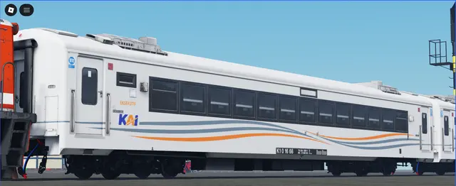 Passenger coaches, Coach consist: In Roblox (Roblox train model by Meshly)