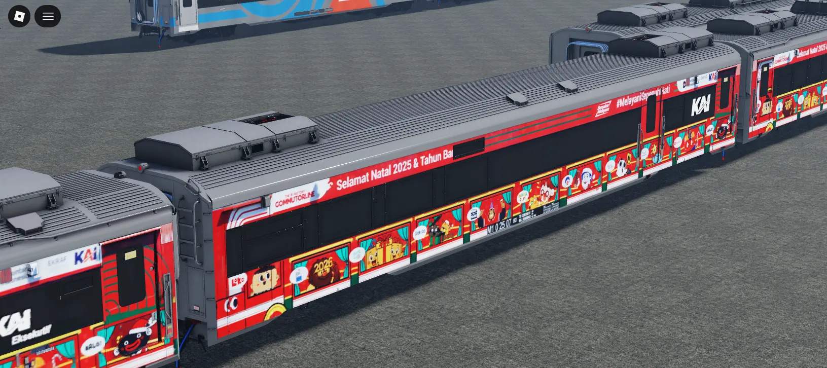 Passenger coaches, Coach consist: In Roblox (Roblox train model by Meshly)
