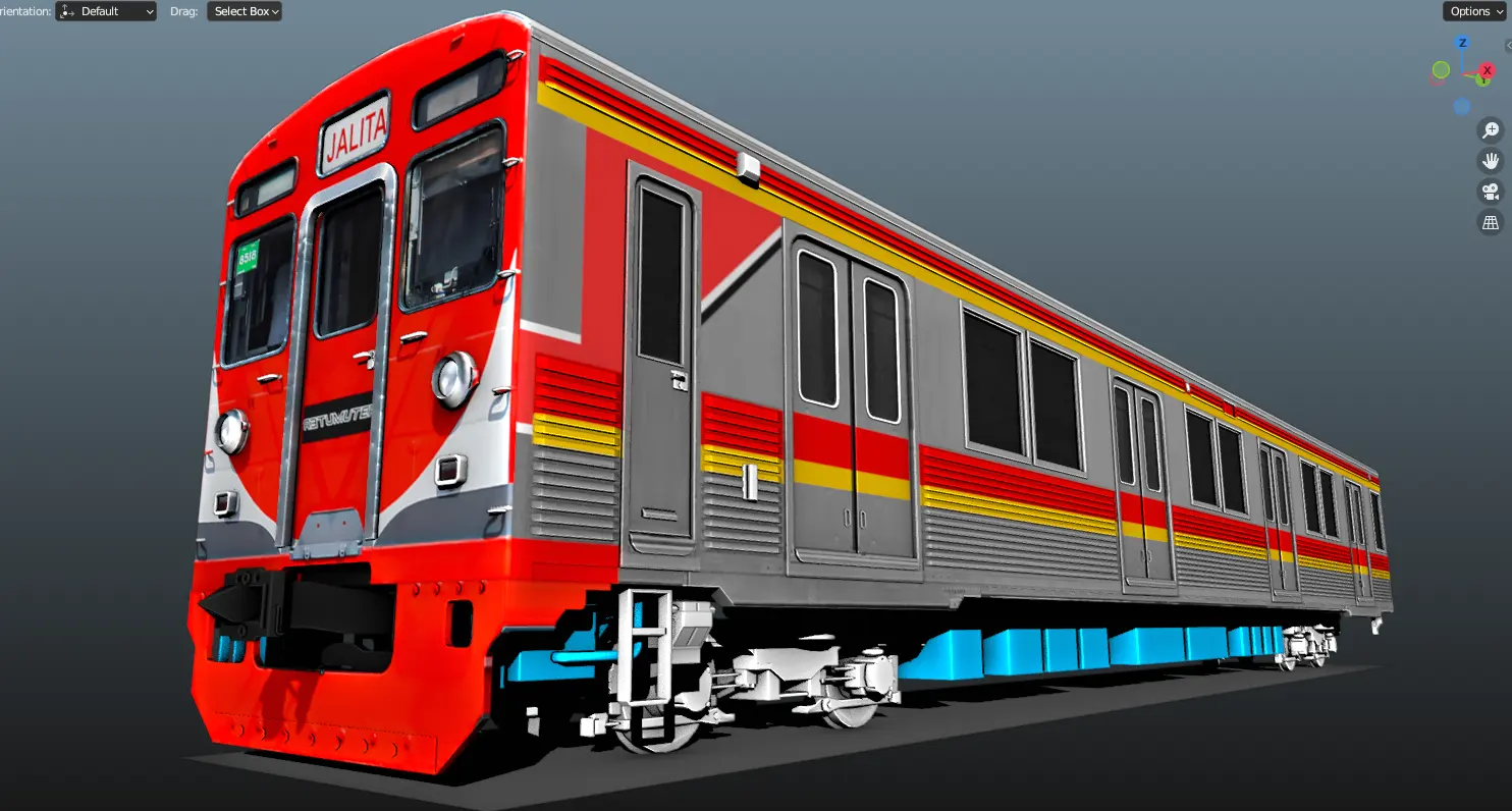 EMU 8500 Series, Electric multiple unit: Blender (Roblox train model by Meshly)