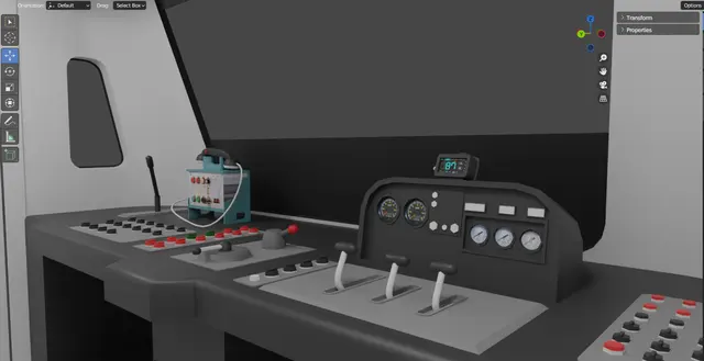 KRD Feeder YIA, Diesel multiple unit: Cab / saloon (Roblox train model by Meshly)