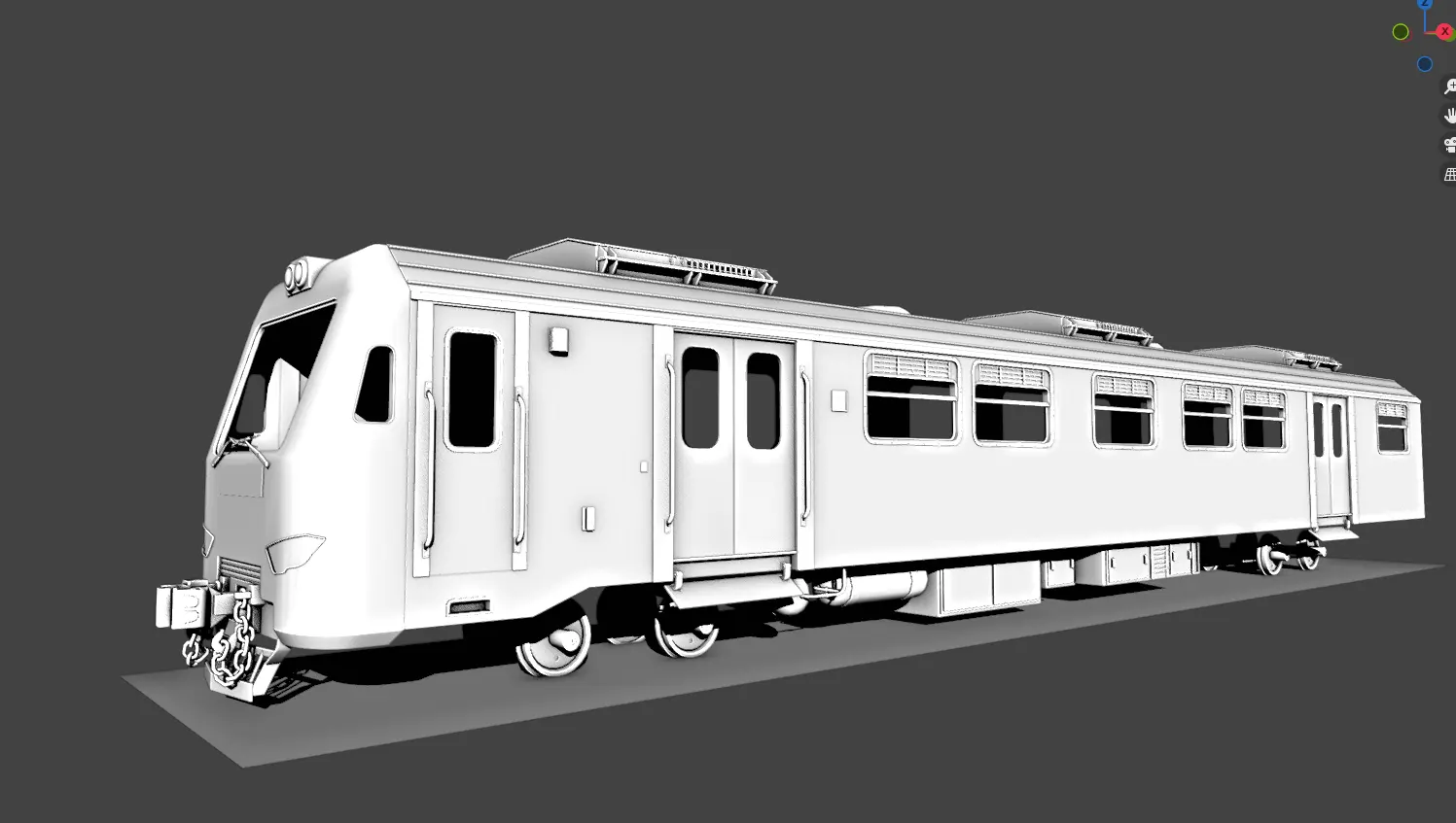 KRD Feeder YIA, Diesel multiple unit: Clay render (Roblox train model by Meshly)