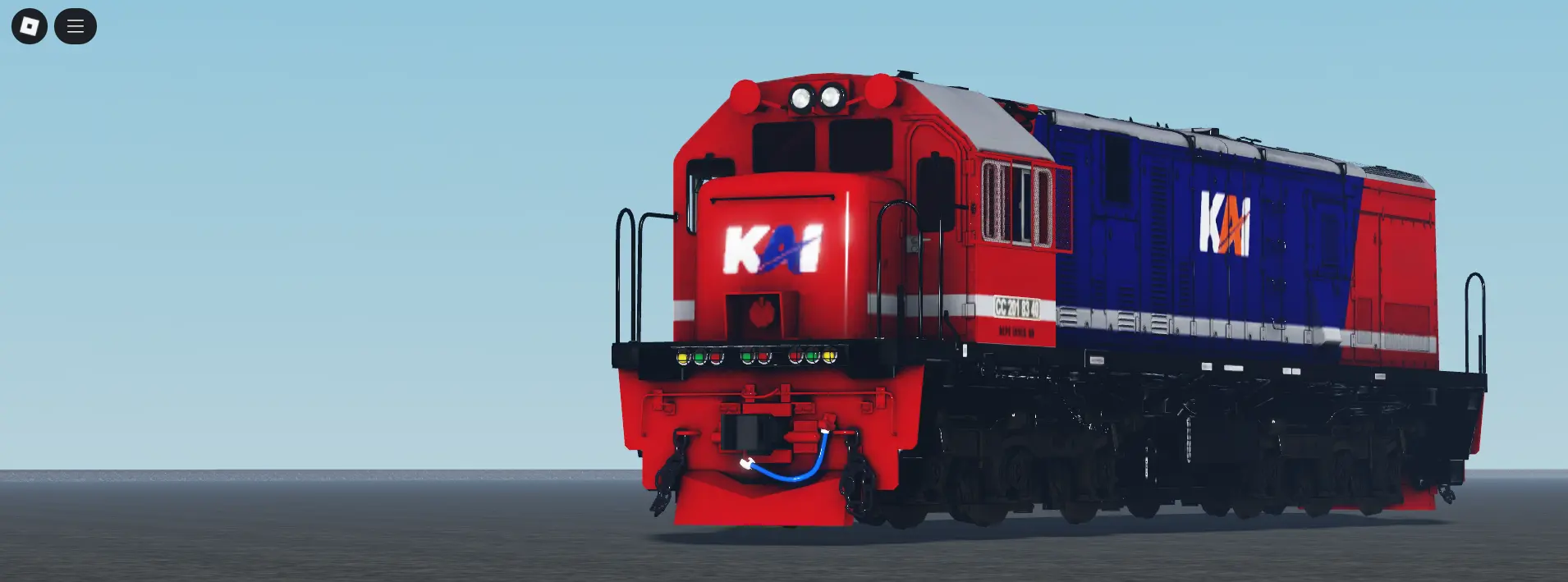CC 201, GE U18C: In Roblox (Roblox train model by Meshly)