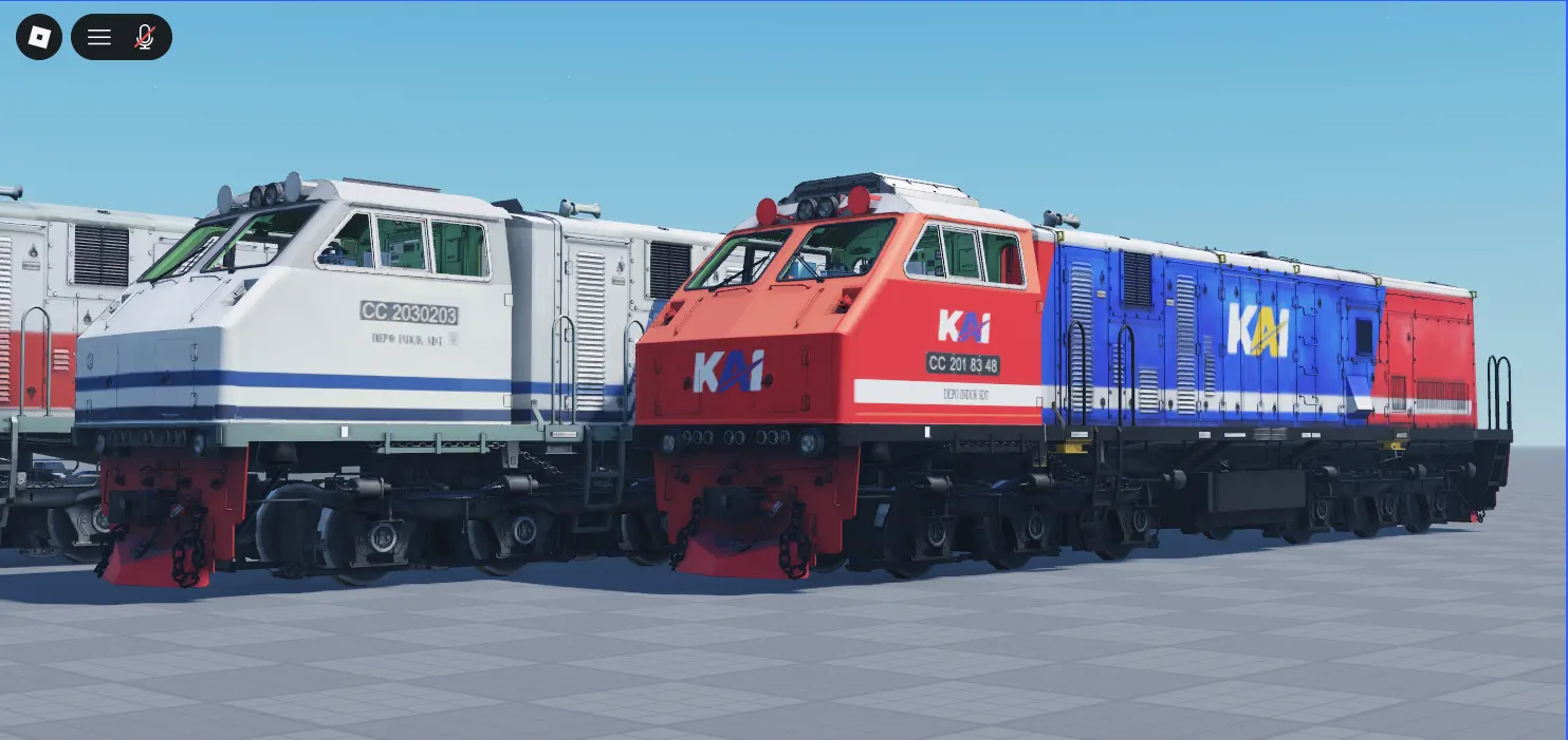 CC 203, GE U20C: In Roblox (Roblox train model by Meshly)