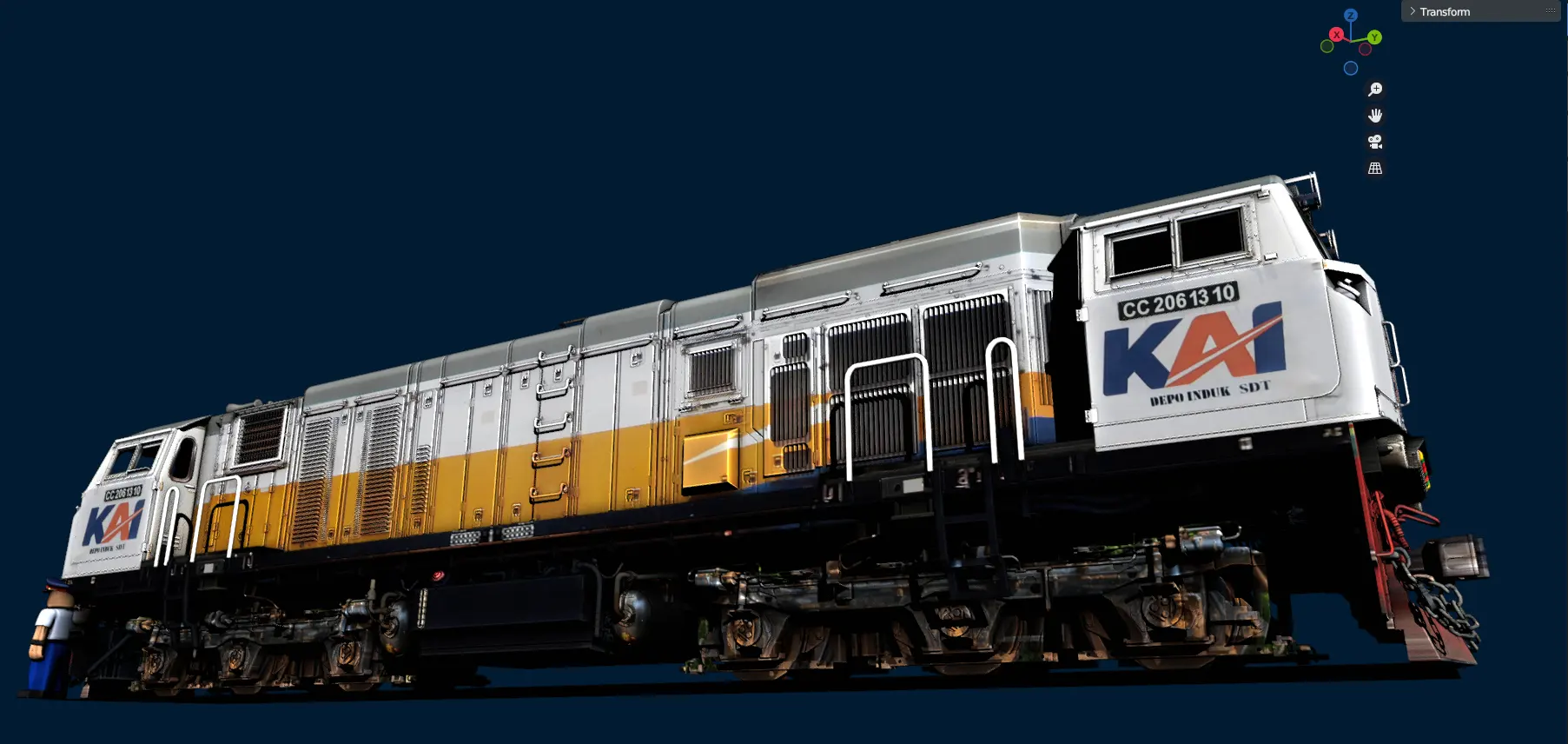 CC 206, GE CM20EMP: Render (Roblox train model by Meshly)